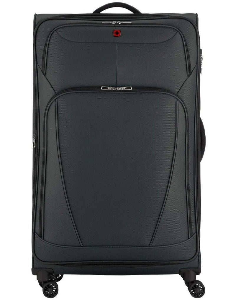 Wenger Beaumont Lite 80 Cm Medium 4-Double Wheeled Softside Expandable Check-In Luggage Trolley Case - Black - Image 2